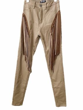 Western Fringe JC&JQ Jeans, High Waisted Skinny Jeans Edgy Concert Cowgirl